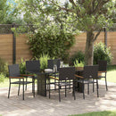 Have Spisebordssæt 7 pcs Sort polyrattan