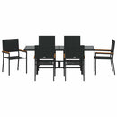 Have Spisebordssæt 7 pcs Sort polyrattan