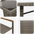 Have Spisebordssæt 7 pcs Grå polyrattan