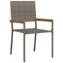 Have Spisebordssæt 7 pcs Grå polyrattan