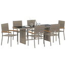 Have Spisebordssæt 7 pcs Grå polyrattan