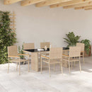 Have Spisebordssæt 7 stk. Beige polyrattan