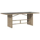 Have Spisebordssæt 7 stk. Beige polyrattan