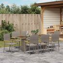 Have Spisebordssæt 9 pcs Grå polyrattan