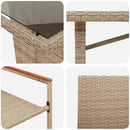 Have Spisebordssæt 9 pcs Beige polyrattan
