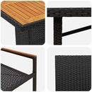 Have Spisebordssæt 7 pcs Sort polyrattan