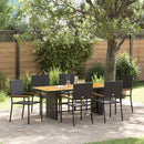 Have Spisebordssæt 7 pcs Sort polyrattan