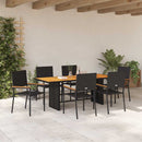 Have Spisebordssæt 7 pcs Sort polyrattan