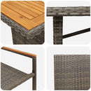 Have Spisebordssæt 7 pcs Grå polyrattan