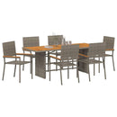 Have Spisebordssæt 7 pcs Grå polyrattan