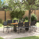 Have Spisebordssæt 9 pcs Sort polyrattan
