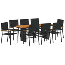 Have Spisebordssæt 9 pcs Sort polyrattan