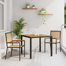 Have Spisebordssæt 3 pcs Sort og Brunt polyrattan