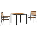 Have Spisebordssæt 3 pcs Sort og Brunt polyrattan