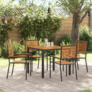 Have Spisebordssæt 5 pcs Sort og Brunt polyrattan