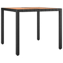 Have Spisebordssæt 5 pcs Sort og Brunt polyrattan