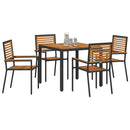 Have Spisebordssæt 5 pcs Sort og Brunt polyrattan
