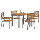 Have Spisebordssæt 5 pcs Grå og Brun polyrattan