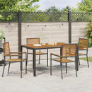 Have Spisebordssæt 5 pcs Sort og Brunt polyrattan