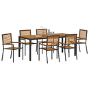 Have Spisebordssæt 7 pcs Sort og Brunt polyrattan