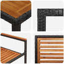 Have Spisebordssæt 9 pcs Sort og Brunt polyrattan