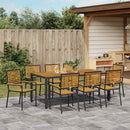 Have Spisebordssæt 9 pcs Sort og Brunt polyrattan