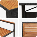 Have Spisebordssæt 9 pcs Sort og Brunt polyrattan