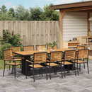 Have Spisebordssæt 11 pcs Sort og Brunt polyrattan