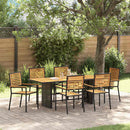 Have Spisebordssæt 7 pcs Sort og Brunt polyrattan