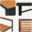Have Spisebordssæt 9 pcs Sort og Brunt polyrattan