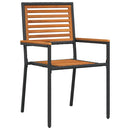 Have Spisebordssæt 9 pcs Sort og Brunt polyrattan