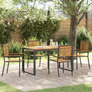 Have Spisebordssæt 5 pcs Sort og Brunt polyrattan