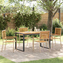 Have Spisebordssæt 5 pcs Beige og Brun polyrattan