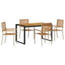 Have Spisebordssæt 5 pcs Beige og Brun polyrattan