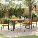 Have Spisebordssæt 5 pcs Sort og Brunt polyrattan
