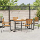 Have Spisebordssæt 5 pcs Sort og Brunt polyrattan