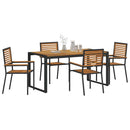 Have Spisebordssæt 5 pcs Sort og Brunt polyrattan