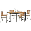 Have Spisebordssæt 5 pcs Grå og Brun polyrattan