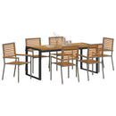 Have Spisebordssæt 7 pcs Grå og Brun polyrattan