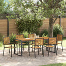 Have Spisebordssæt 7 pcs Sort og Brunt polyrattan