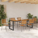 Have Spisebordssæt 7 pcs Grå og Brun polyrattan