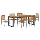 Have Spisebordssæt 7 pcs Grå og Brun polyrattan