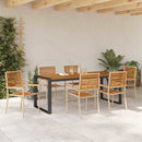 Have Spisebordssæt 7 pcs Beige og Brun polyrattan