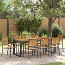 Have Spisebordssæt 9 pcs Sort og Brunt polyrattan