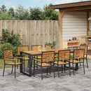 Have Spisebordssæt 9 pcs Sort og Brunt polyrattan