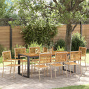Have Spisebordssæt 9 pcs Beige og Brun polyrattan