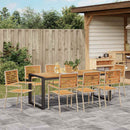 Have Spisebordssæt 9 pcs Beige og Brun polyrattan