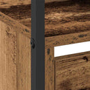 Sko skab med dør Gammelt træ 100 x 34 x 112 cm Konstrueret træ