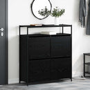 Sko skab med hylde Sort eg 100 x 34 x 112 cm Konstrueret træ