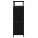 Sko skab med hylde Sort eg 100 x 34 x 112 cm Konstrueret træ